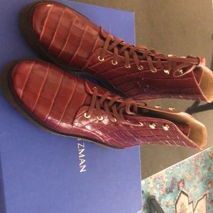 Stuart Weitzman, boots, red color
